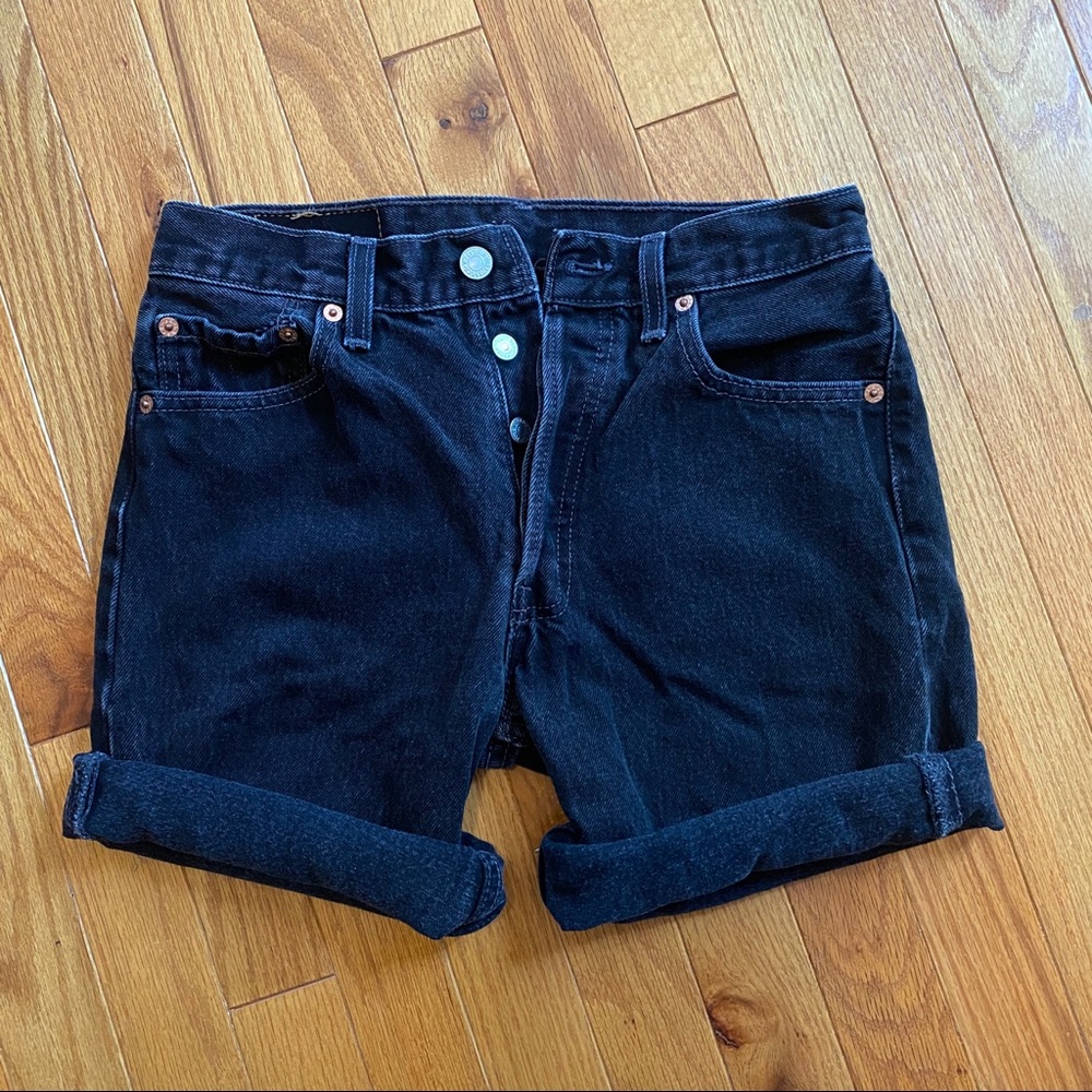 Vintage Levi’s 501 Black Denim Shorts